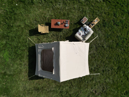 Inflatable Camping Tent Easy Setup 4 Season Glamping Tent with High Performance Inflatable Structure 4 - 6 Persons Waterproof Windproof Outdoor Self - Supporting Blow up Tent Air Tent Portable House Beige - 1st Choice Furniture Direct