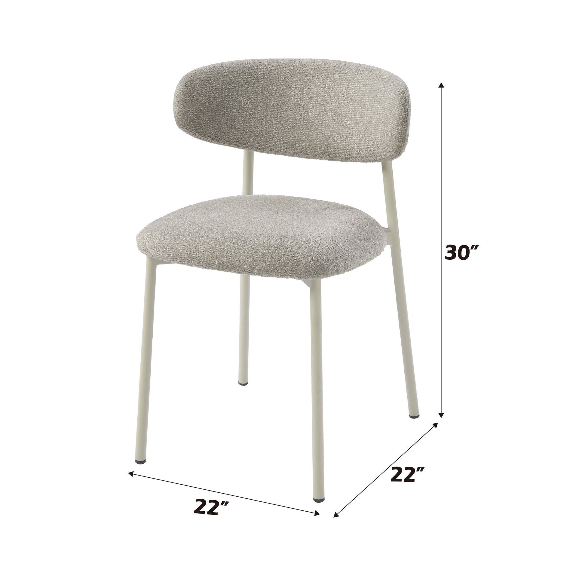 Ingram Gray Finish Side Chair (Set of 2) - 1st Choice Furniture Direct