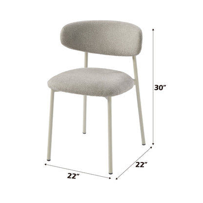 Ingram Gray Finish Side Chair (Set of 2) - 1st Choice Furniture Direct
