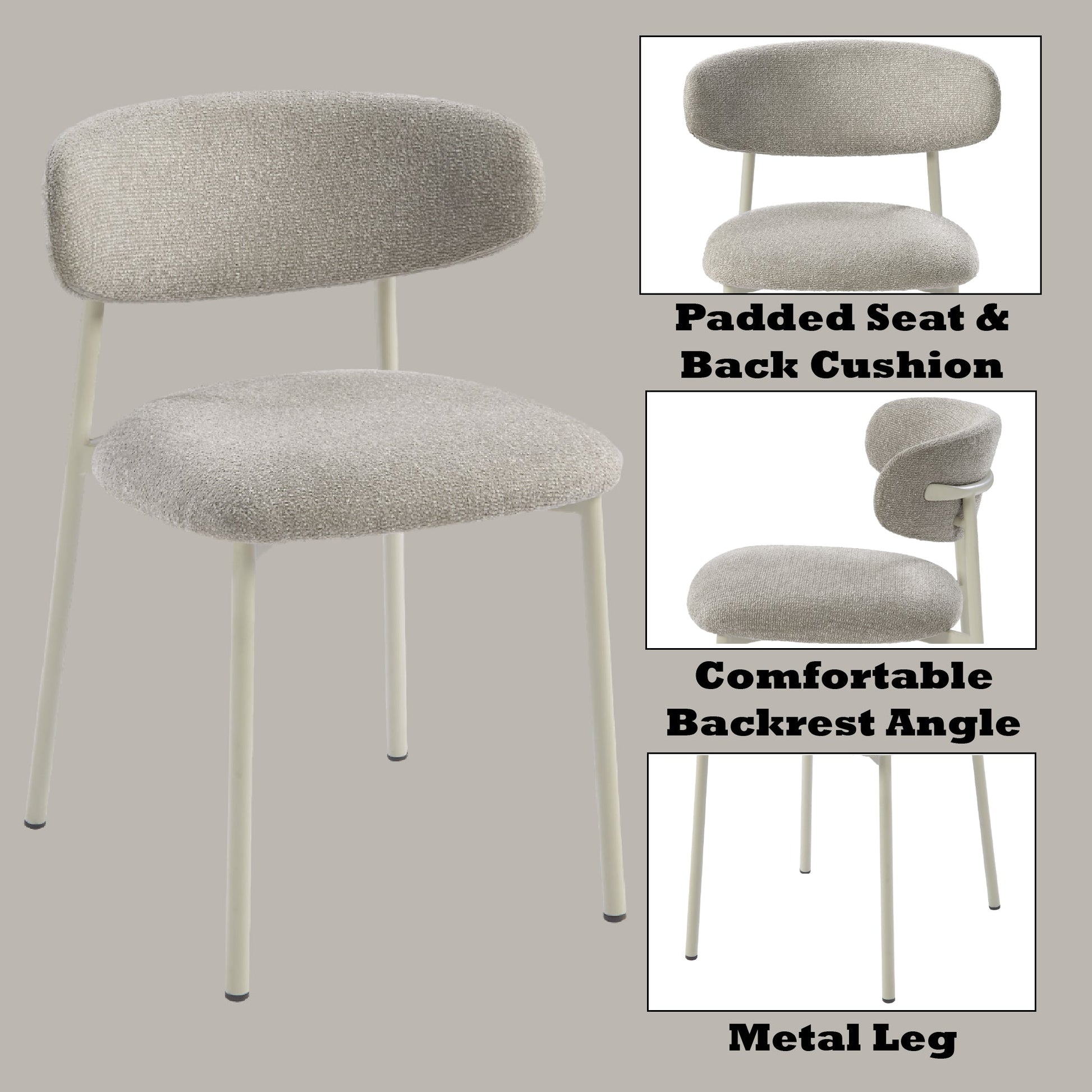 Ingram Gray Finish Side Chair (Set of 2) - 1st Choice Furniture Direct