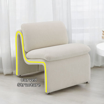 Innovative Elegance Jaeda Accent Chair in Curved Shape - 1st Choice Furniture Direct
