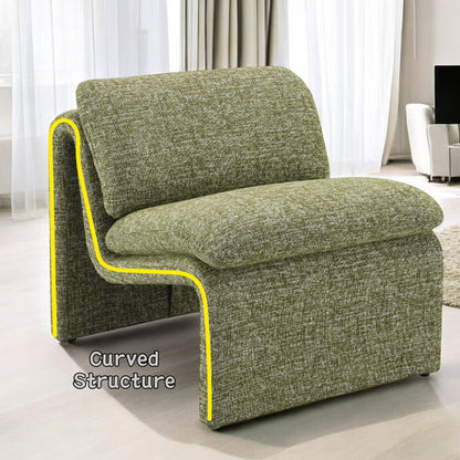 Innovative Elegance Jaeda Accent Chair in Curved Shape - 1st Choice Furniture Direct