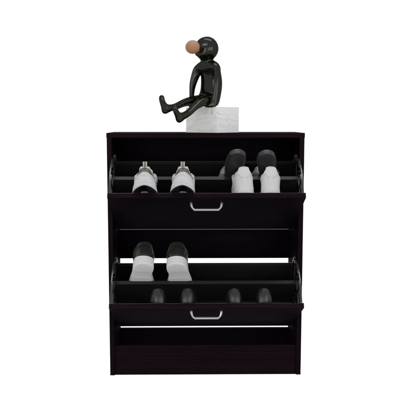 Inola Two - Door Shoe Rack Cabinet With Adjustable Shelves, Modern Storage Organizer - 1st Choice Furniture Direct