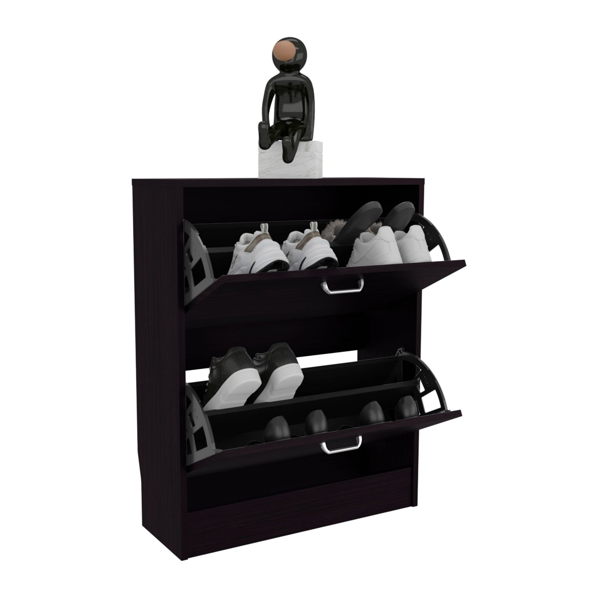 Inola Two - Door Shoe Rack Cabinet With Adjustable Shelves, Modern Storage Organizer - 1st Choice Furniture Direct