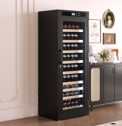 Intelligent Temperature-Controlled Multi-Tiered Black Grape Wine Cabinet - 1st Choice Furniture Direct