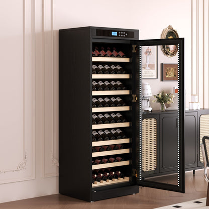 Intelligent Temperature-Controlled Multi-Tiered Black Grape Wine Cabinet - 1st Choice Furniture Direct