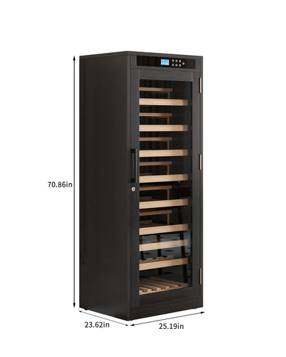 Intelligent Temperature-Controlled Multi-Tiered Black Grape Wine Cabinet - 1st Choice Furniture Direct