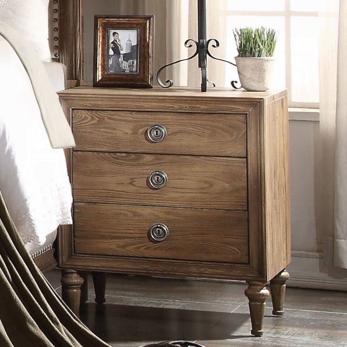 Inverness Reclaimed Oak Finish Nightstand - 1st Choice Furniture Direct