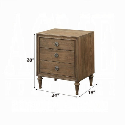 Inverness Reclaimed Oak Finish Nightstand - 1st Choice Furniture Direct