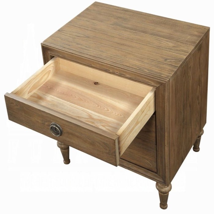 Inverness Reclaimed Oak Finish Nightstand - 1st Choice Furniture Direct
