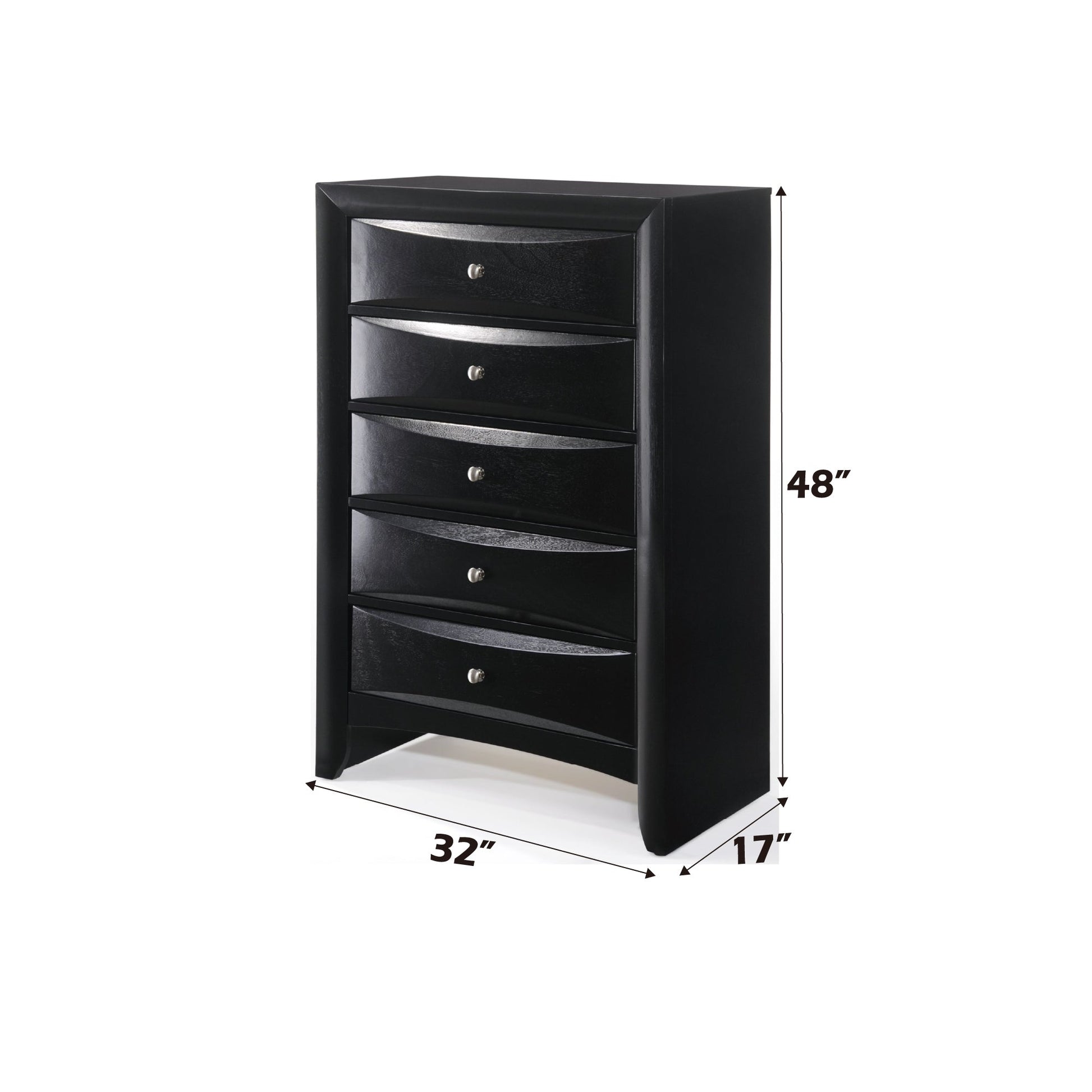 Ireland Black Finish Chest - 1st Choice Furniture Direct