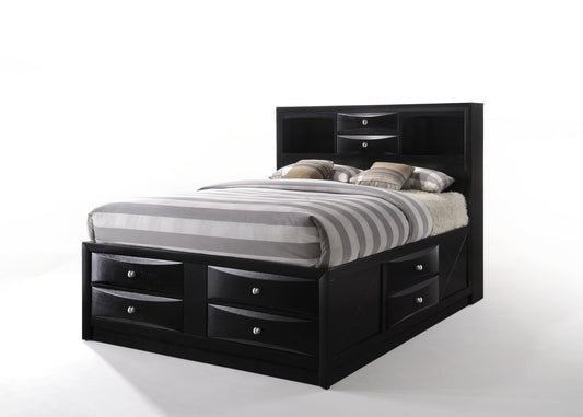 Ireland Black Finish EK Bed W/Storage - 1st Choice Furniture Direct