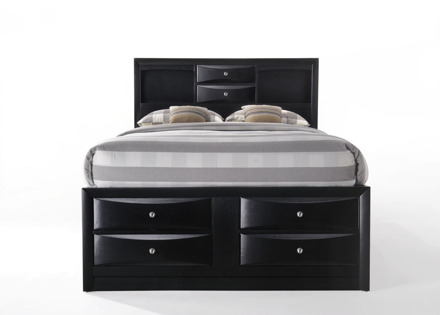 Ireland Black Finish EK Bed W/Storage - 1st Choice Furniture Direct