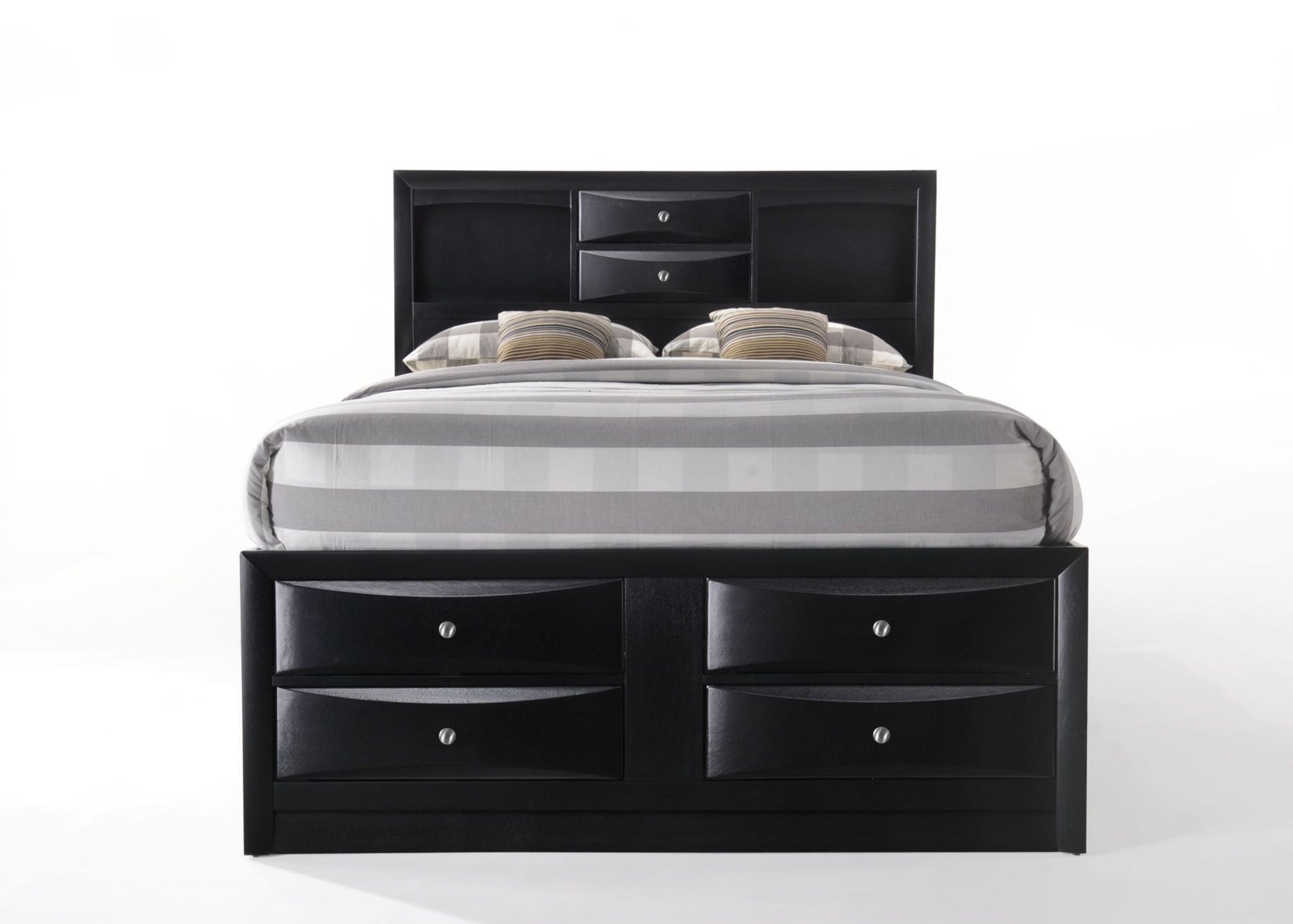Ireland Black Finish EK Bed W/Storage - 1st Choice Furniture Direct