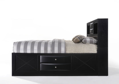 Ireland Black Finish Full Bed W/Storage - 1st Choice Furniture Direct