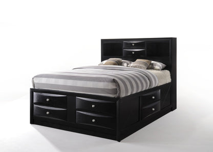 Ireland Black Finish Full Bed W/Storage - 1st Choice Furniture Direct