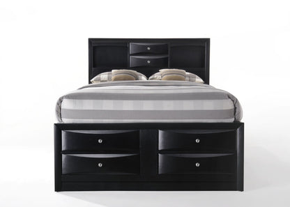 Ireland Black Finish Full Bed W/Storage - 1st Choice Furniture Direct