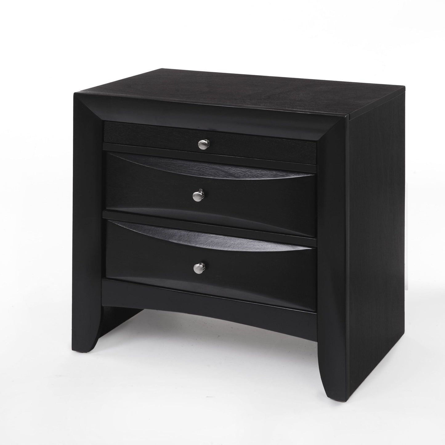 Ireland Black Finish Nightstand - 1st Choice Furniture Direct