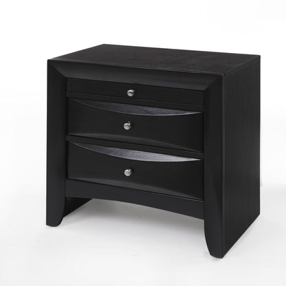 Ireland Black Finish Nightstand - 1st Choice Furniture Direct