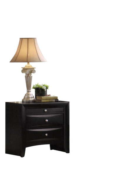 Ireland Black Finish Nightstand - 1st Choice Furniture Direct