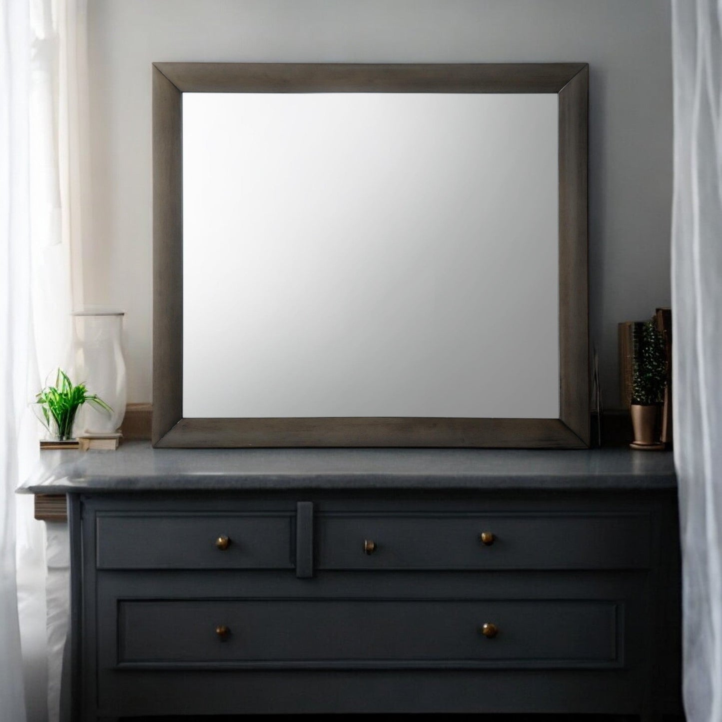 Ireland Gray Oak Finish Mirror - 1st Choice Furniture Direct