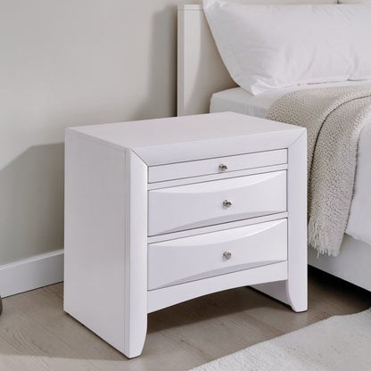 Ireland White Finish Nightstand - 1st Choice Furniture Direct