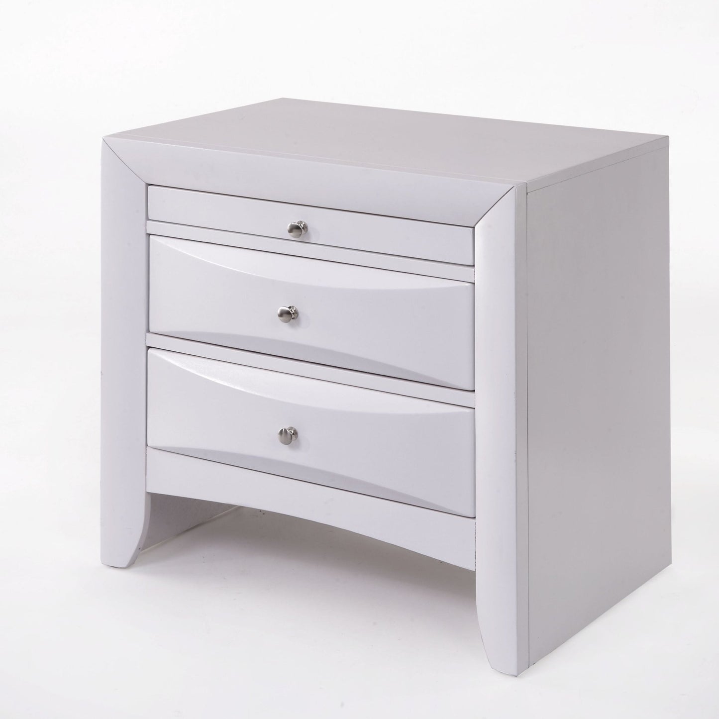 Ireland White Finish Nightstand - 1st Choice Furniture Direct
