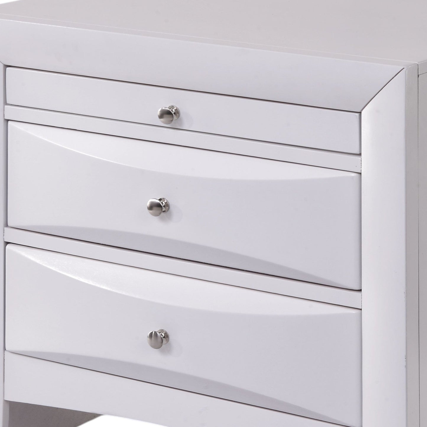 Ireland White Finish Nightstand - 1st Choice Furniture Direct
