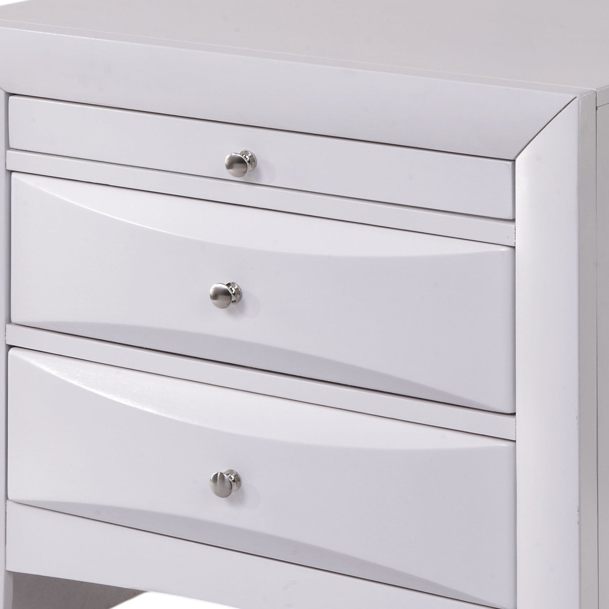 Ireland White Finish Nightstand - 1st Choice Furniture Direct