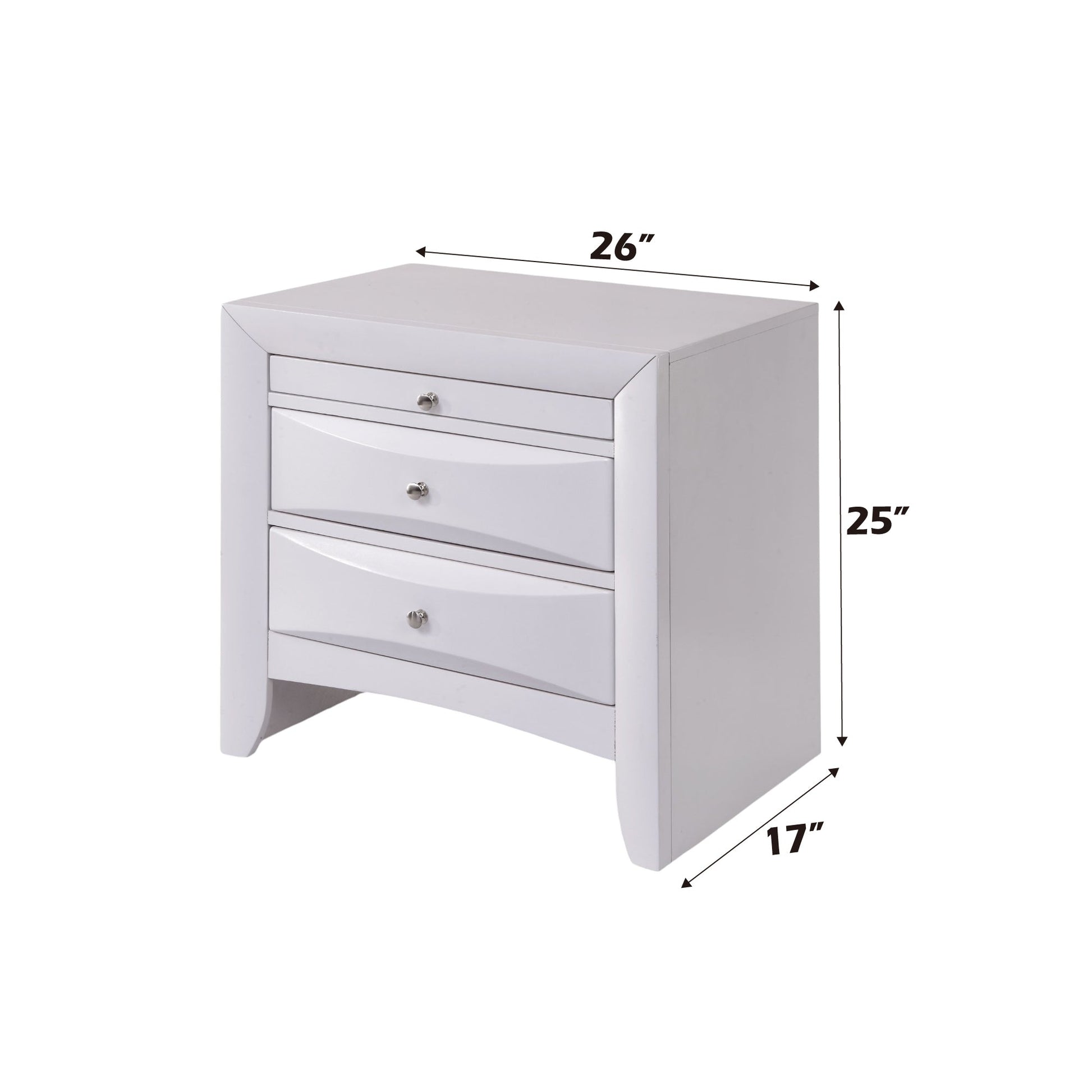 Ireland White Finish Nightstand - 1st Choice Furniture Direct