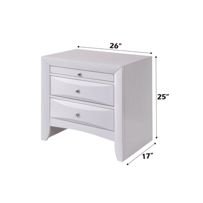 Ireland White Finish Nightstand - 1st Choice Furniture Direct
