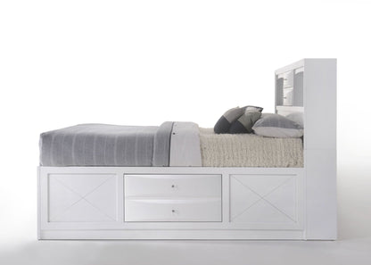 Ireland White Finish Queen Bed W/Storage - 1st Choice Furniture Direct