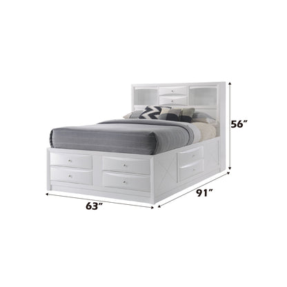 Ireland White Finish Queen Bed W/Storage - 1st Choice Furniture Direct