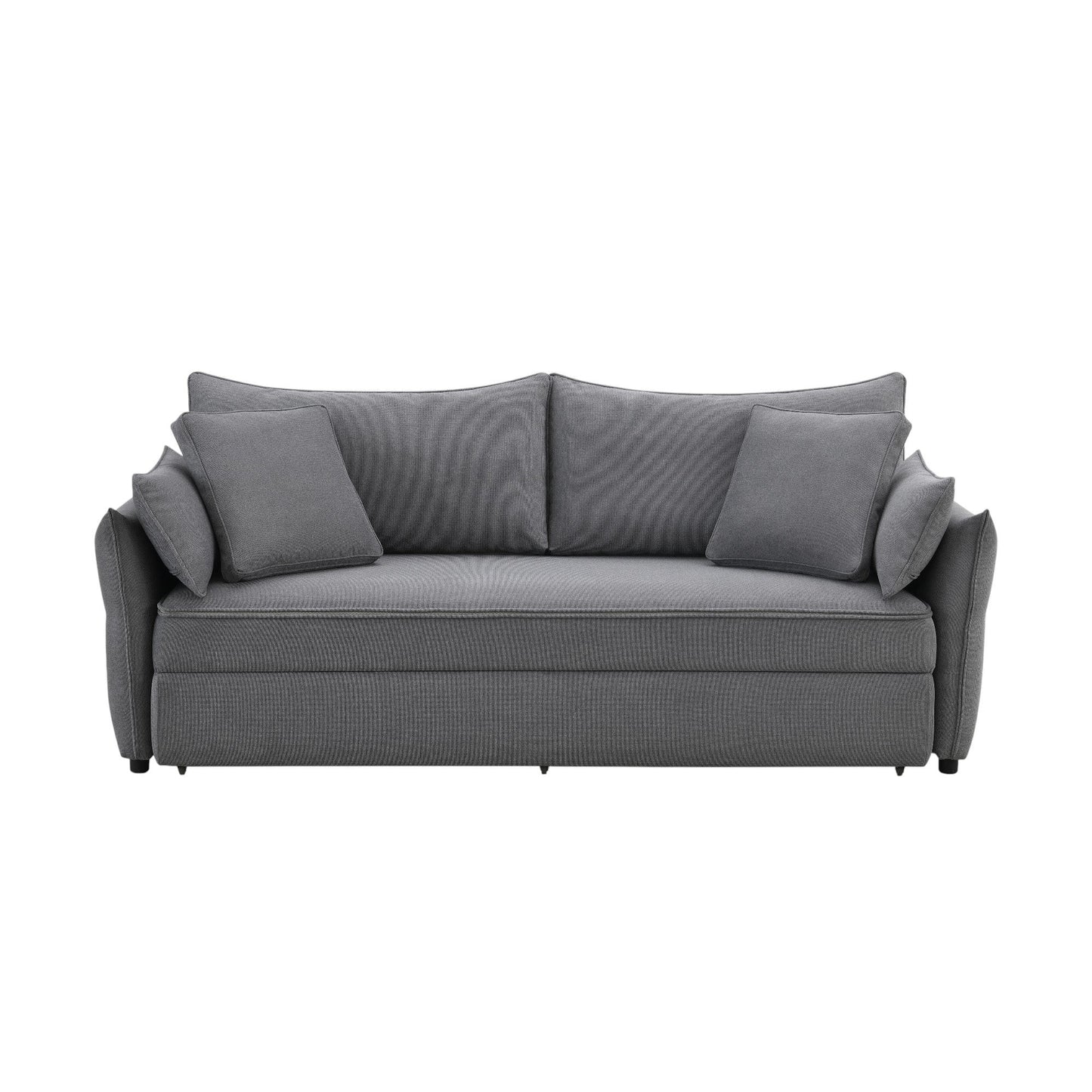 Irina Gray Fabric Sofa W/Sleeper (Toss Pillows Included) - 1st Choice Furniture Direct