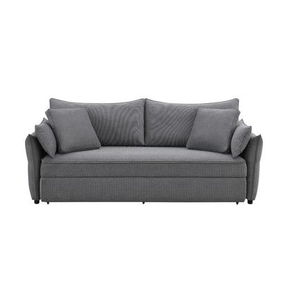 Irina Gray Fabric Sofa W/Sleeper (Toss Pillows Included) - 1st Choice Furniture Direct