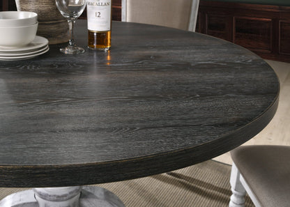 Iris Round Pedestal Wood Dining Table - 1st Choice Furniture Direct