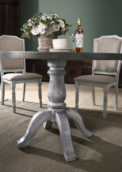 Iris Round Pedestal Wood Dining Table - 1st Choice Furniture Direct