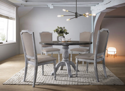 Iris Round Pedestal Wood Dining Table - 1st Choice Furniture Direct