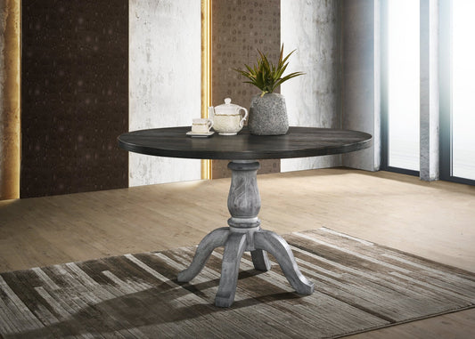 Iris Round Pedestal Wood Dining Table - 1st Choice Furniture Direct