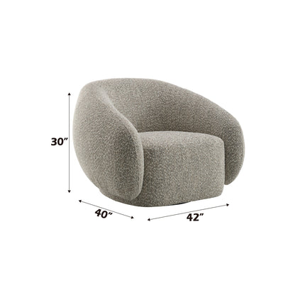 Isabel Brown Boucle Chair W/Swivel - 1st Choice Furniture Direct