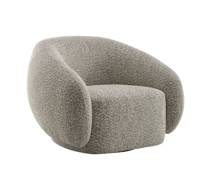 Isabel Brown Boucle Chair W/Swivel - 1st Choice Furniture Direct