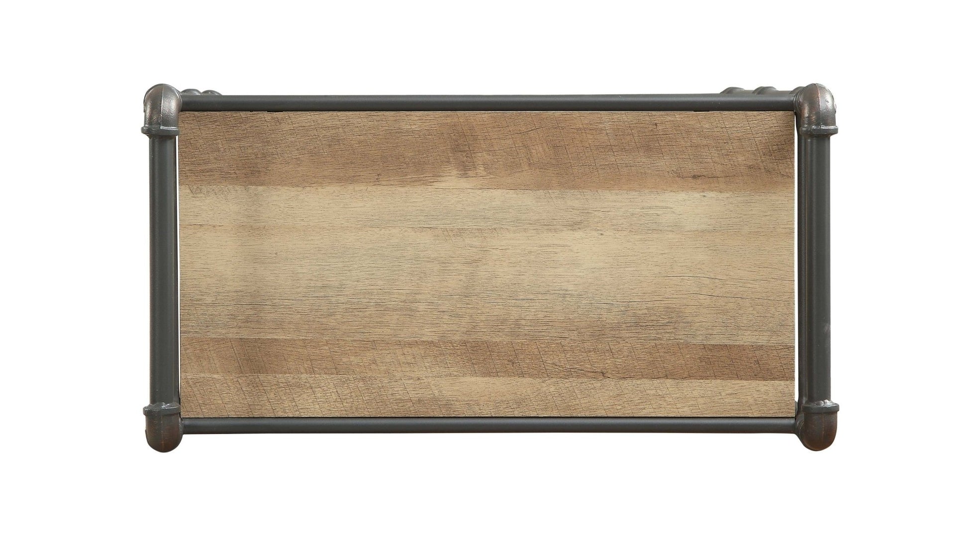 Itzel Antique Oak & Sandy Gray Finish Bookshelf - 1st Choice Furniture Direct