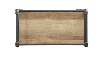 Itzel Antique Oak & Sandy Gray Finish Bookshelf - 1st Choice Furniture Direct