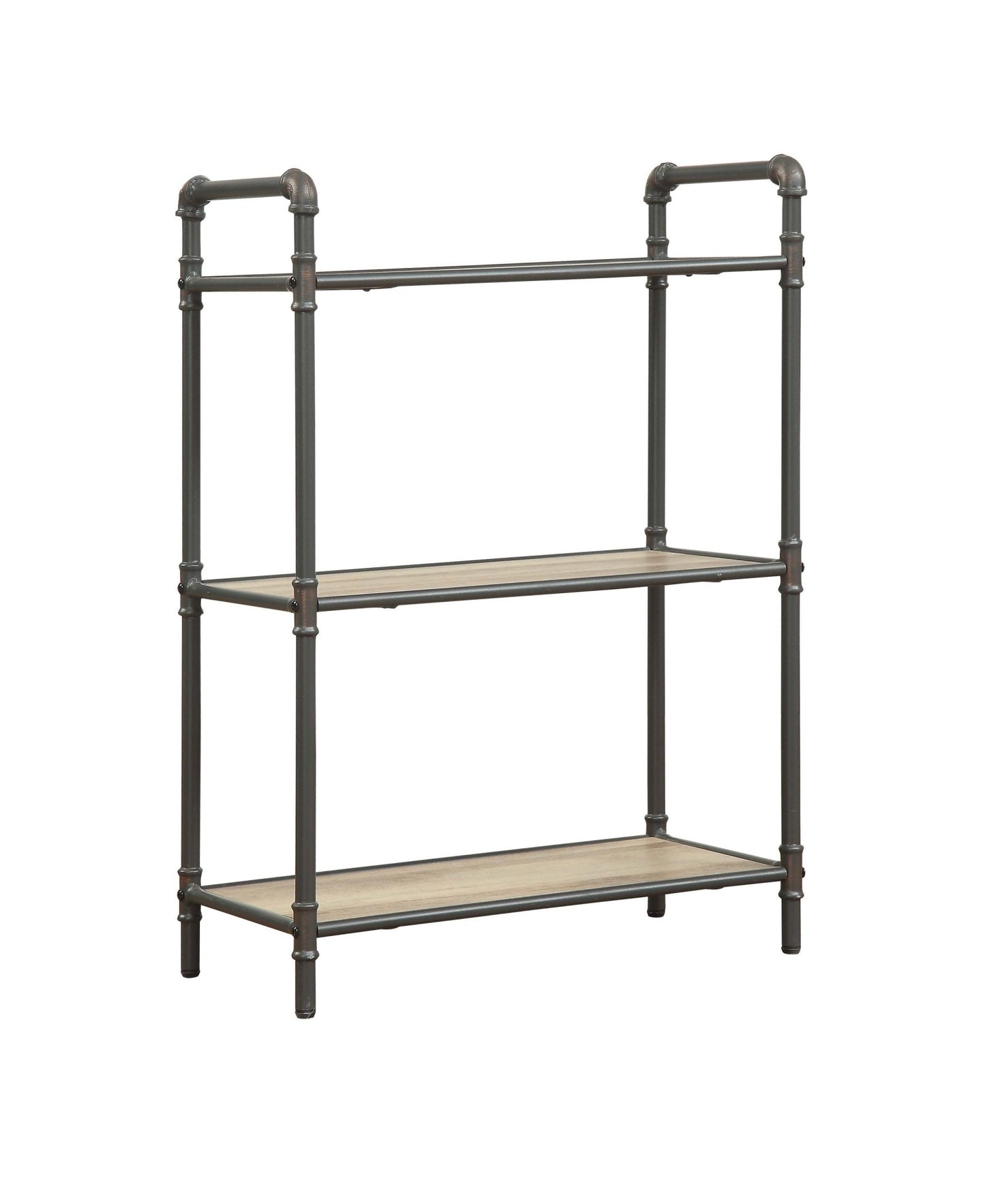 Itzel Antique Oak & Sandy Gray Finish Bookshelf - 1st Choice Furniture Direct
