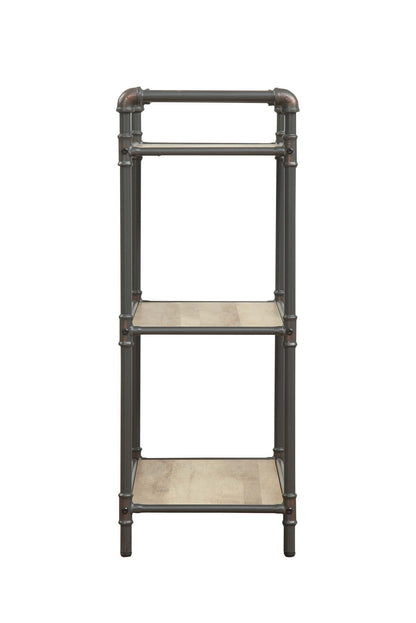 Itzel Antique Oak & Sandy Gray Finish Bookshelf - 1st Choice Furniture Direct