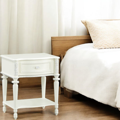 Ivory Vanity Tabletop Mirror with Storage Drawer - 1st Choice Furniture Direct
