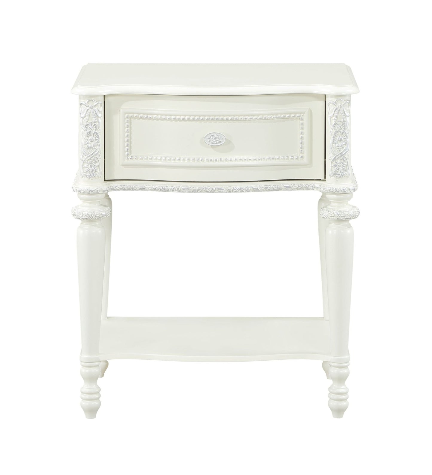 Ivory Vanity Tabletop Mirror with Storage Drawer - 1st Choice Furniture Direct