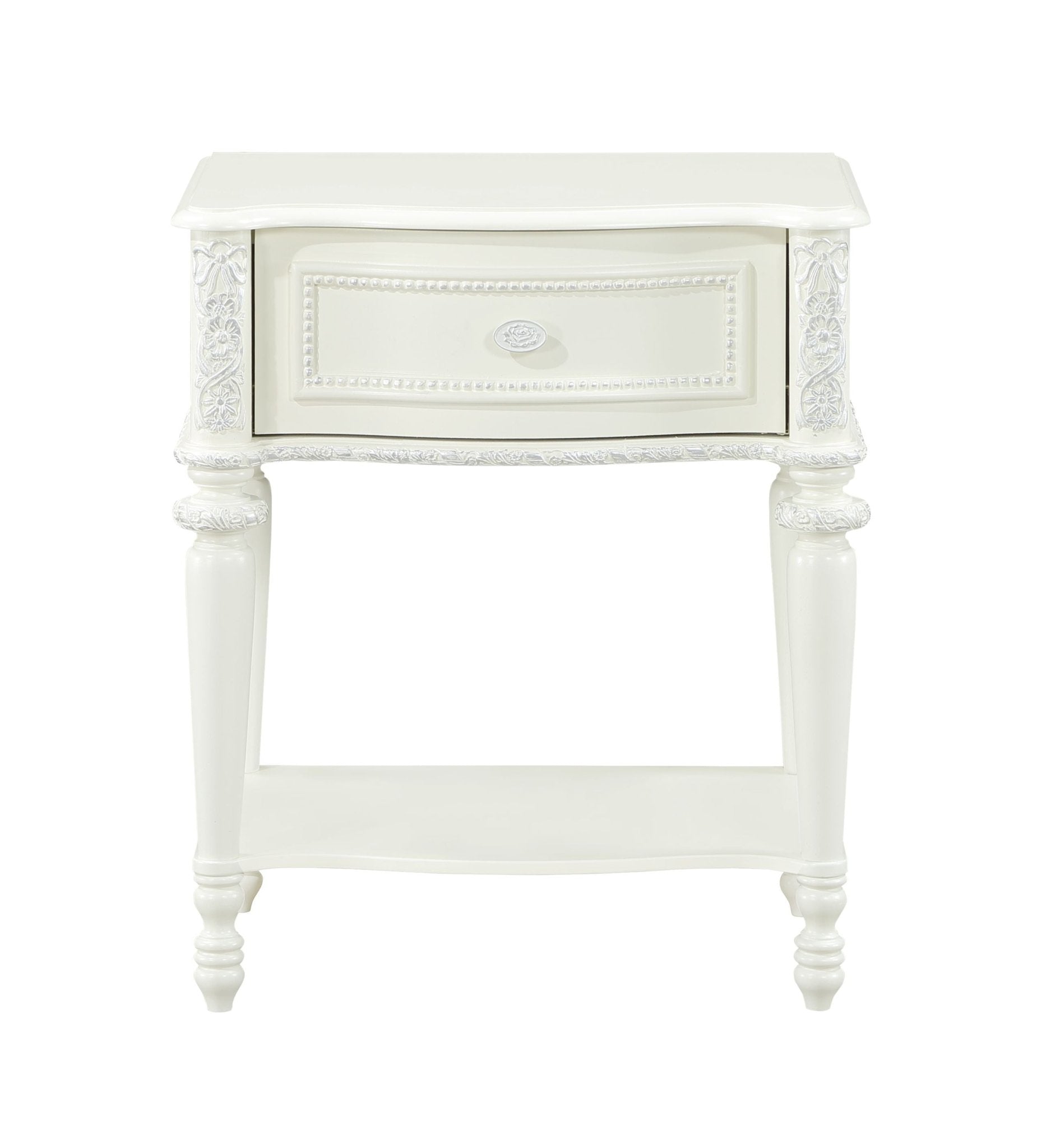 Ivory Vanity Tabletop Mirror with Storage Drawer - 1st Choice Furniture Direct