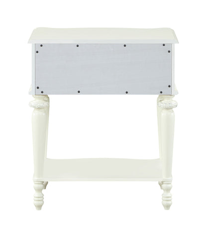 Ivory Vanity Tabletop Mirror with Storage Drawer - 1st Choice Furniture Direct