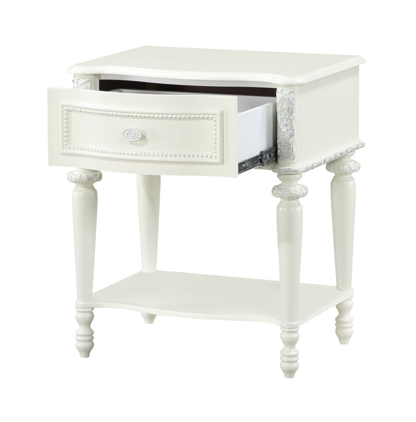 Ivory Vanity Tabletop Mirror with Storage Drawer - 1st Choice Furniture Direct